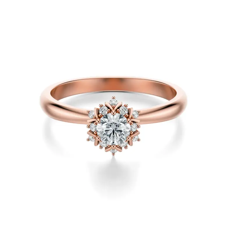 Pierścionek z różowego złota z diamentami AJPZ_081